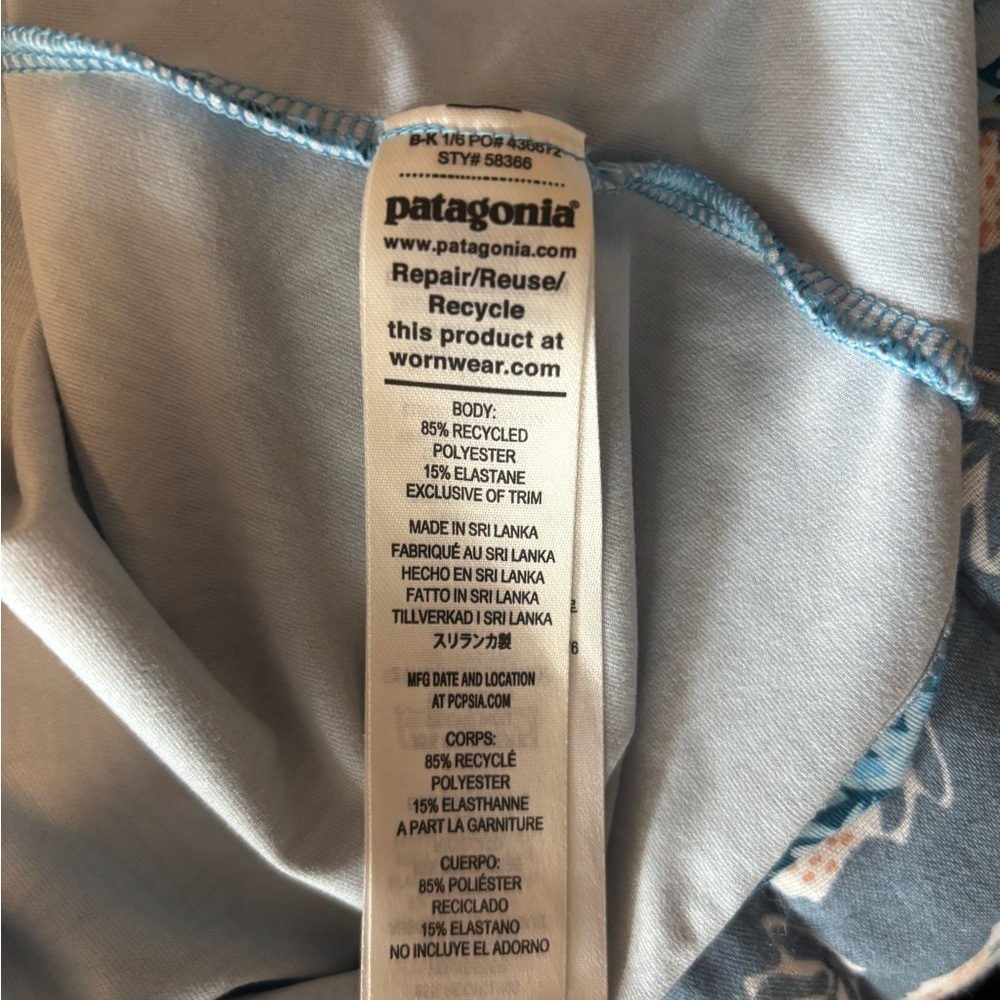 Patagonia Magnolia Spring Dress Lago Blue Large NWOT Travel Athletic Dress - Picture 6 of 8